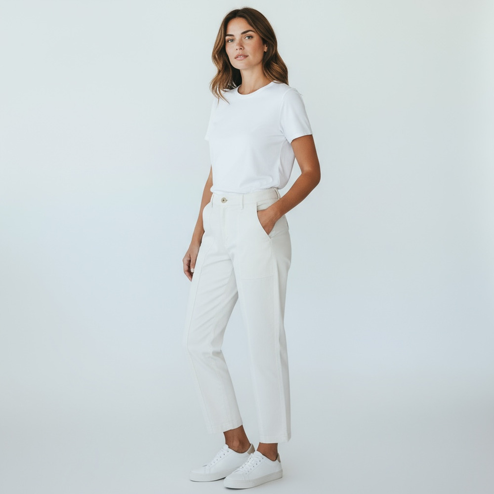 Brunello Cucinelli White Patch Pocket Utility Cotton Pants - Picture 3 of 11